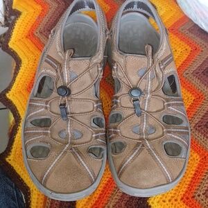 Privo Leather Brown Outdoor Sandals, 8.5